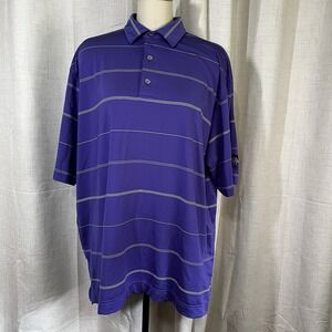 Footjoy FJ Purple White Golf Polo Shirt Short Sleeve Men's XXL Raven‎ Sandestin